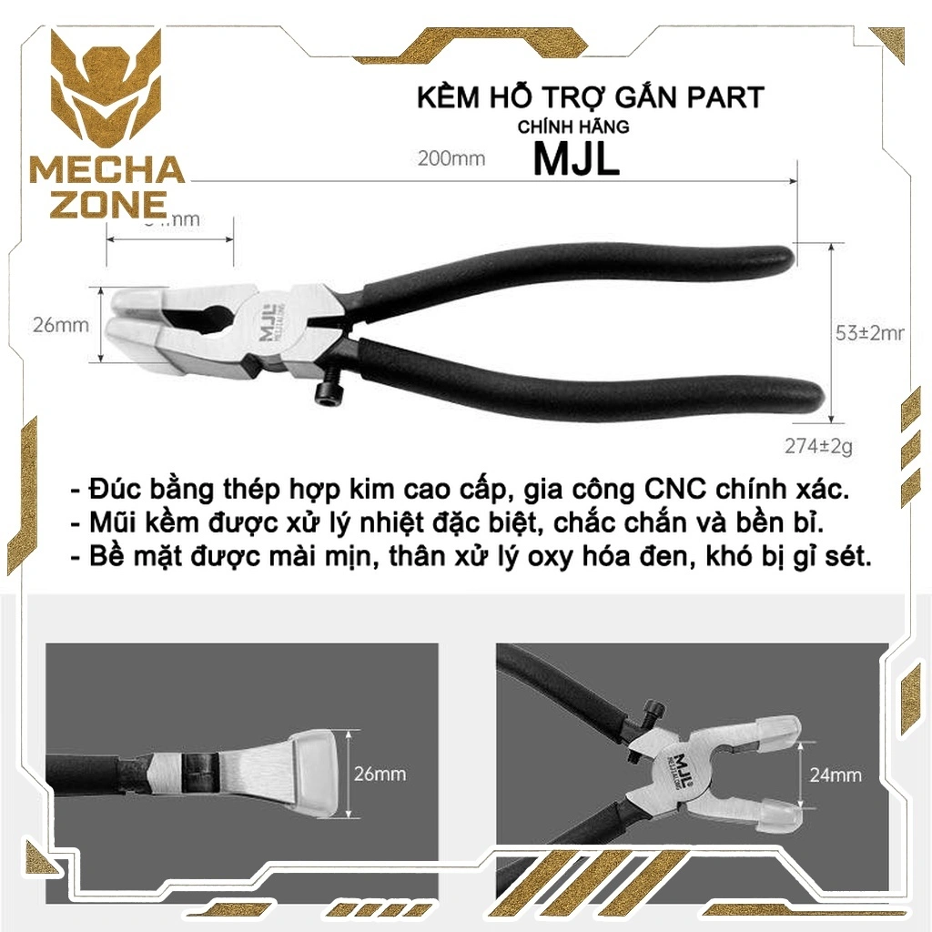 Kìm Kẹp Trợ Lực Hỗ Trợ Lắp Ráp Mô Hình - Meijialong (MJL) 8 mechazone MJL kim kep 2