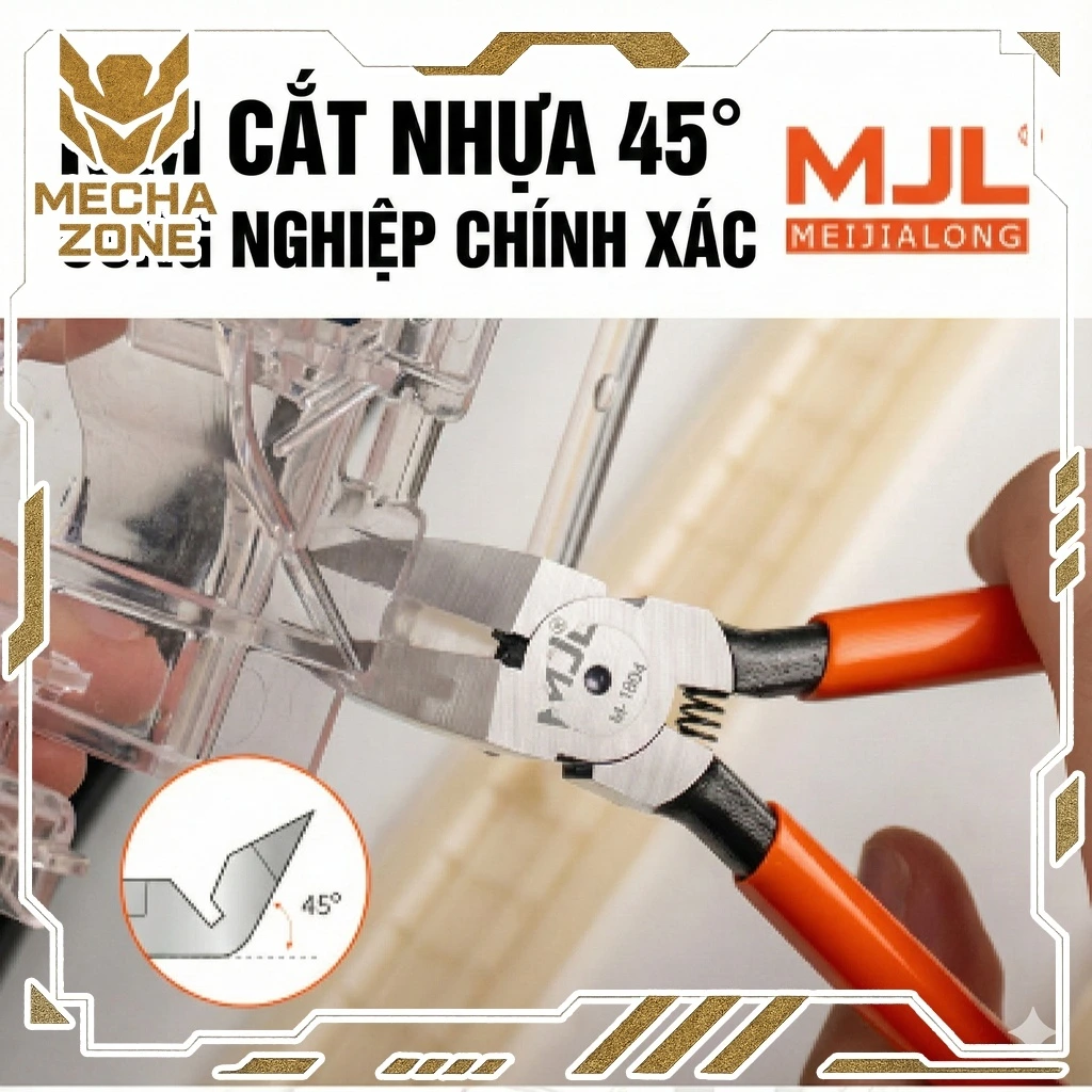 Kìm mỏ vịt 2 Lưỡi Cắt Mô Hình Nghiêng 45 Độ Meijialong (MJL 1804) 5 mechazone kim 2 luoi mjl 1