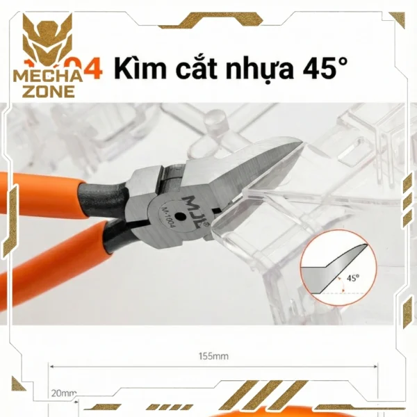 Kìm mỏ vịt 2 Lưỡi Cắt Mô Hình Nghiêng 45 Độ Meijialong (MJL 1804)